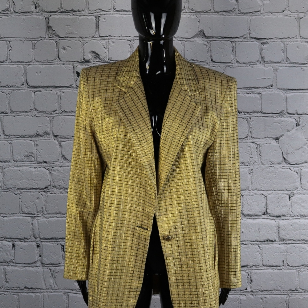1970's vintage gold metallic blazer